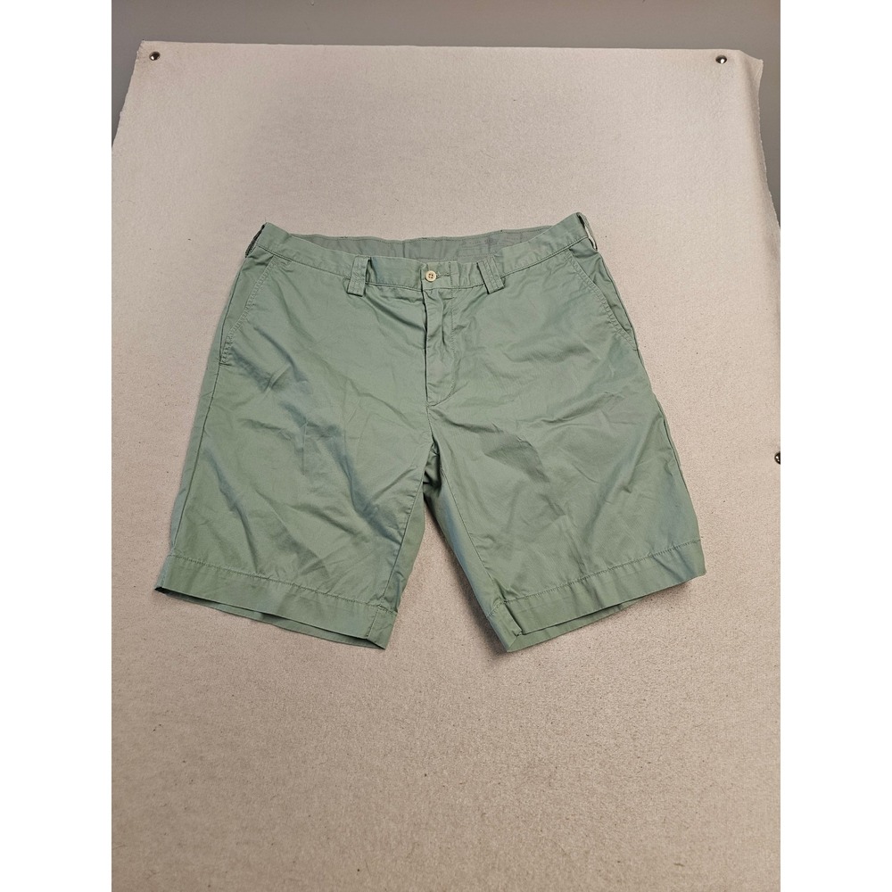 Polo Ralph Lauren Mens Sage Green Pima Cotton Chino Shorts Size 36 Flat Front
